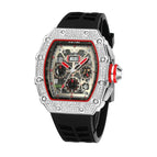 PINTIME 8110 Watch Big Dial Men Luxury Diamond  Watches Wrist Chronograph Male Sport Wristwatch Quartz Clock