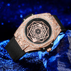 PINTIME new fashion full diamond watch men's diamond men's quartz casual watch 8093
