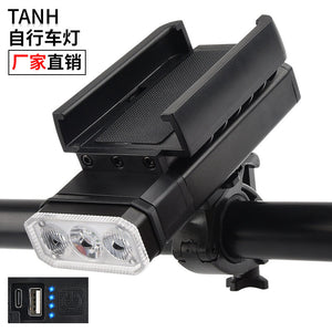 2022 new 3-head T6 wick rotatable outdoor bicycle headlights with electric display riding equipment mountain bike lights