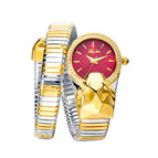MISSFOX Watch Ladies Fashion Trend Unique Diamond Snake Watch Bracelet 2808