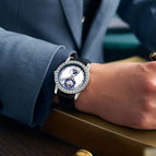 New Kimsdun Sun Moon Star Men's Watch Automatic Men's Watch Waterproof Business Watch High-End Mechanical Watch k1813A