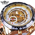 Winner Mechanical Sport Golden Watch Mens Watches Montre Homme Clock Men Automatic Skeleton Watch