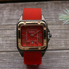 GOGOEY 2022 Square calendar boys' tape watch Rome scale men's Vintage Rubber Watch women's watch quartz watch women