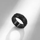 God's eye stainless steel ring men's rotatable antique titanium steel ring hand jewelry