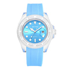 BESTWIN men's watch fashion silicone transparent waterproof quartz men's casual watch 6658