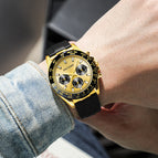 Pintime Watch Men's Six-Pin Fashion Watch Casual Slicon Quartz men waterproof Watch 2960