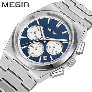 Megir mechanical watch multi-function steel watch business calendar popular men's watch 8402