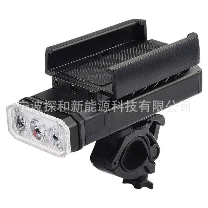 2022 new 3-head T6 wick rotatable outdoor bicycle headlights with electric display riding equipment mountain bike lights