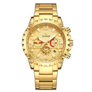 WWOOR Business Casual Men's Watch Steel Belt Quartz Watrproof Watch Hot Selling Men's Watch 8880