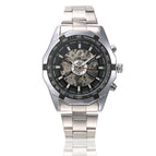 Winner340 Classic Look Men's Fashion Casual Hollow Luminous Semi-automatic Mechanical men Watch SLZ56