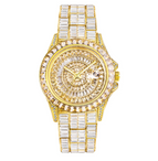 MISSFOX Watch for men fashion trend square full diamond watch high-end waterproof quartz men's watch V329