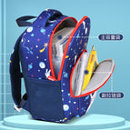New kindergarten schoolbag cartoon cute boys and girls lightweight multi-layer diving material student backpack 5603