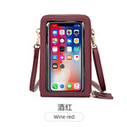 Touch screen messenger mobile phone bag female 2022 new trendy multi-functional fashion simple shoulder small bag mini mobile phone bag SJ617