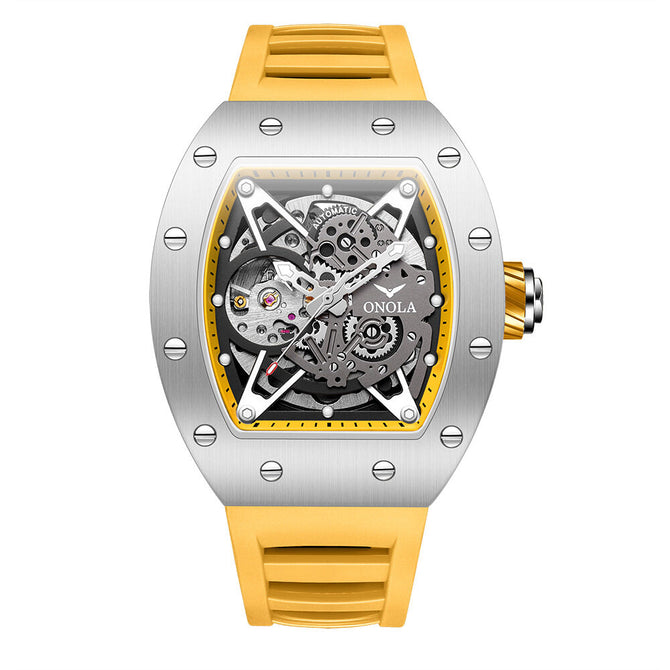 ONOLA ON3838 2023 Men watch Live Automatic Mechanical Watch Silicone strap Fashion Waterproof Sports Watch Men's casual ON3838