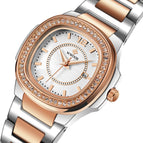 WWOOR new women's watch fashion diamond steel strap lady watch quartz waterproof business and causal watch 8874