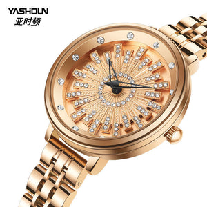 YASHIDUN ladies watch fashion temperament quartz watch time to run women's watch Y5037