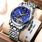 KIMSDUN men's watch diamond tourbillon hollow automatic mechanical watch men's watch waterproof men casual watch K-1895A