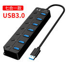 4/7 Ports USB Hub USB 3.0 2.0 Hub Extensions High Speed Splitter Adapter Socket Powered with ON/OFF Switch For Laptop Computer