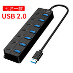 4/7 Ports USB Hub USB 3.0 2.0 Hub Extensions High Speed Splitter Adapter Socket Powered with ON/OFF Switch For Laptop Computer