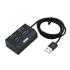 4 Ports External USB Hub High Speed Charging Sync Data Transfer USB 2.0 Splitter for Tablet PC Computer Phone