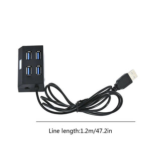 4 Ports External USB Hub High Speed Charging Sync Data Transfer USB 2.0 Splitter for Tablet PC Computer Phone