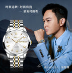 Olevs Watch for men double calendar vibrato fashion waterproof quartz men watch 9931