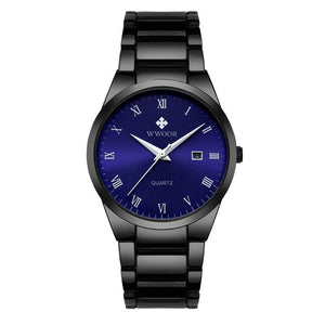 WWOOR 8830 Top Brand Luxury Men Stainless Steel Waterproof Sports Watches Men's Quartz Analog Date Clock Bussiness Watch