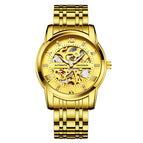KIMSDUN fashion double-sided hollow automatic mechanical watch men's watch men's watch waterproof business men's casual watch K-1973A