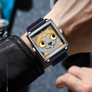 OLEVS 5510  Women Square Puppy Quartz Men's Watch Jam perempuan Casual watch