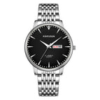KIMSDUN new watch men's fashion watch double calendar stainless steel belt luminous waterproof high-end quartz watch K-1802B