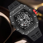 Pintime Watch Men's Domineering Barrel Men's Watch Hollow Sports Quartz men casual Watch 8140