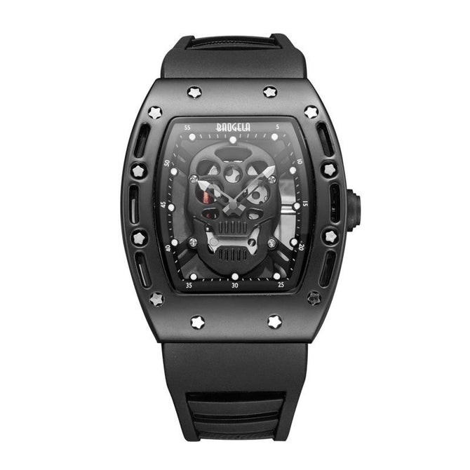 BAOGELA Domineering Skull Watch Silicone Men's Watch Waterproof Sports Quartz Watch 1612