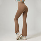 High Waist Hip Lift Slim Flare Pants Women's Fitness Yoga Sports Dance Drape Wide Leg Trousers Summer YC024