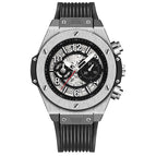 KIMSDUN Watch Men's Fashion Silicone Automatic Skeleton Mechanical men's casual Watch K-523A