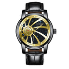 KIMSDUN New fashion trend starry dial hollow automatic watch men's mechanical watch waterproof men's casual watch