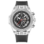 KIMSDUN men and women's watch Diamond transparent quartz watch waterproof net red watch men and women couple watches K-1983B