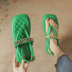 Slippers women's 2022 summer sandals and slippers women's soft bottom one-word slippers women's sponge cake thick bottom flip-flops women's 918-3