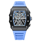 Megir Watch Men's Bucket Watch Square Domineering Timing Silicone Men's Casual quartz Watch 2218
