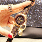 2021 new fashion women's watch personality watch ladies genuine presbyopia leather strap watch