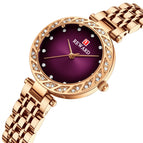 Reward fashion women's watch steel strip waterproof small elegant quartz women's watch gradual surface lady Watch