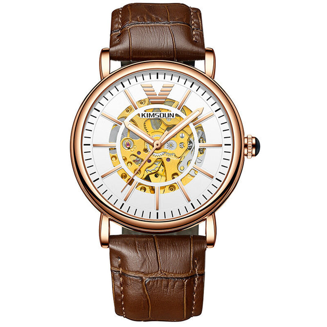 KIMSDUN Men's watch automatic mechanical watch hollow high-end waterproof casual men's watch K-2025A