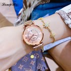 Longbo female watch fashion star live hot elegant quartz watch waterproof office lady watch 83365
