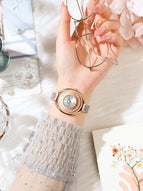 Women watch New quicksand rose gold diamond watch ladies fashion trend quartz watch 055