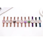 GEDI 12000 Starry Sky Women Fashion Casual Watch Elegant Luxury Stainless Steel Magnetic Strap Waterproof Ladies Diamond Rhinestone Analog Quartz Wristwatch