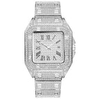 Men's watch full diamond watch steel band men's watch big dial quartz watch watches