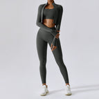 Women yoga suits Outdoor Sports Skinny Yoga Clothes Suit Fitness Clothes High Waist Yoga Clothes Three-Piece Set 8047