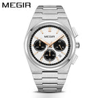 Megir mechanical watch multi-function steel watch business calendar popular men's watch 8402