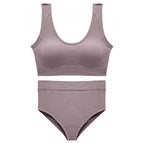 Underwear set women's no steel ring gathering comfortable breathable vest bra large size deep u sexy back plus size Panties and bra set 1602