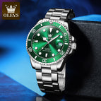 OLEVS Watch Green Water Ghost Automatic Mechanical Watch Luminous Waterproof Men's Watch 6650 Mechanical