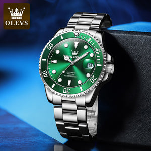 OLEVS Watch Green Water Ghost Automatic Mechanical Watch Luminous Waterproof Men's Watch 6650 Mechanical